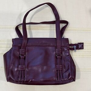Elegant Burgundy Leather Tote Bag